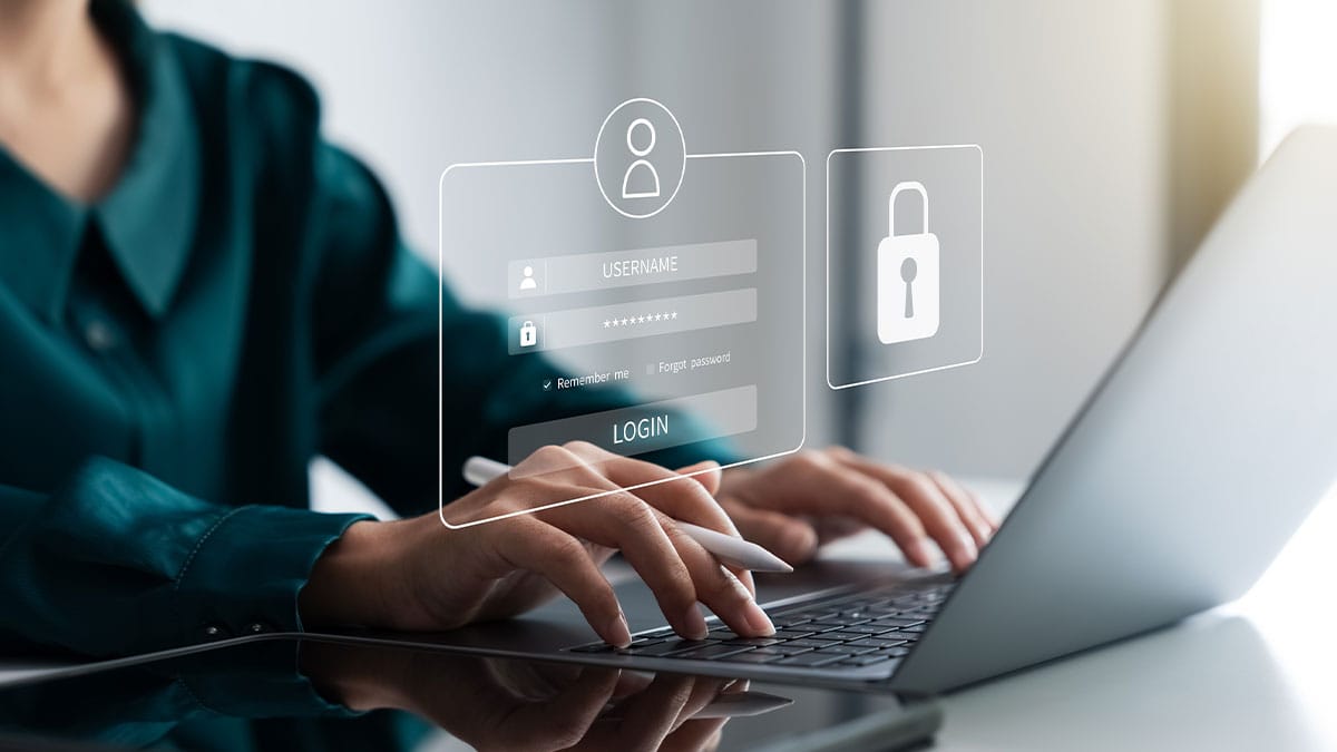 woman taking preventative measures to prevent hackers