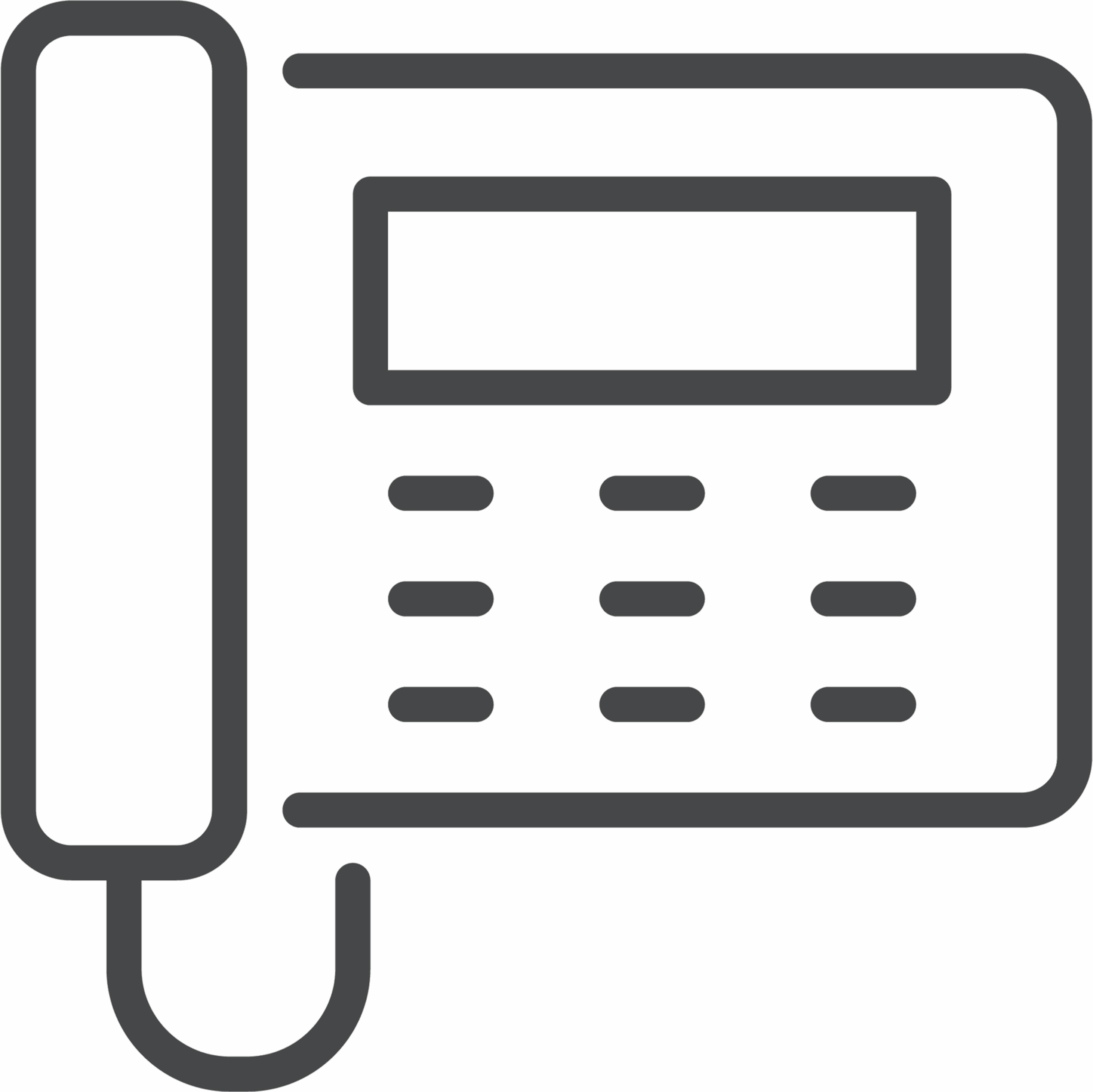 an illustration of a phone, installed by network cabling in Long Island by Netwolf Cyber.