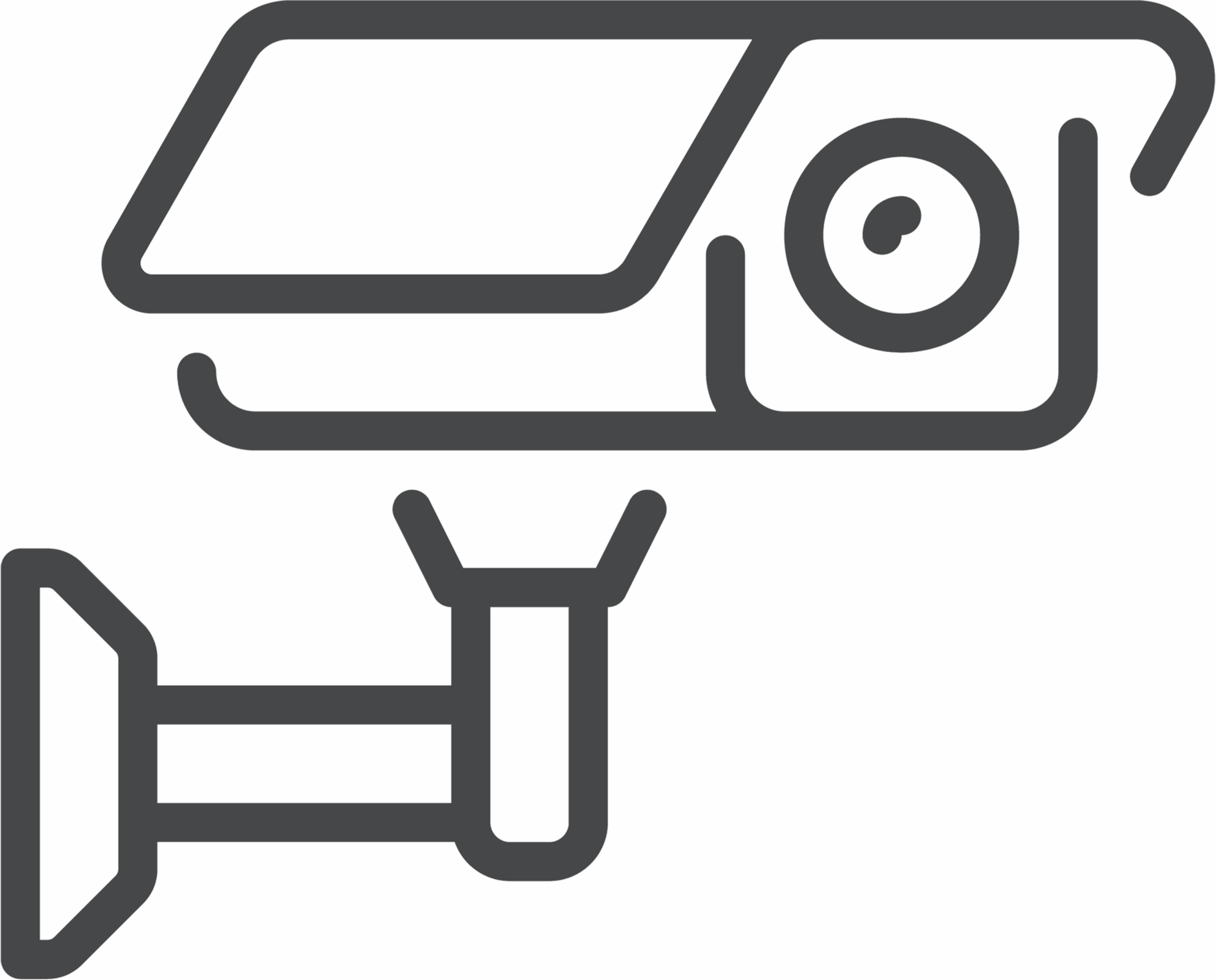 an illustration of a mounted camera, installed by network cabling in Long Island by Netwolf Cyber.