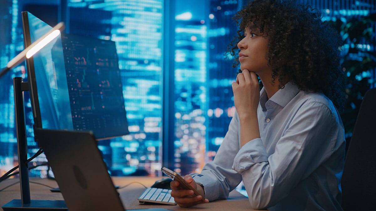 woman using a public AI model